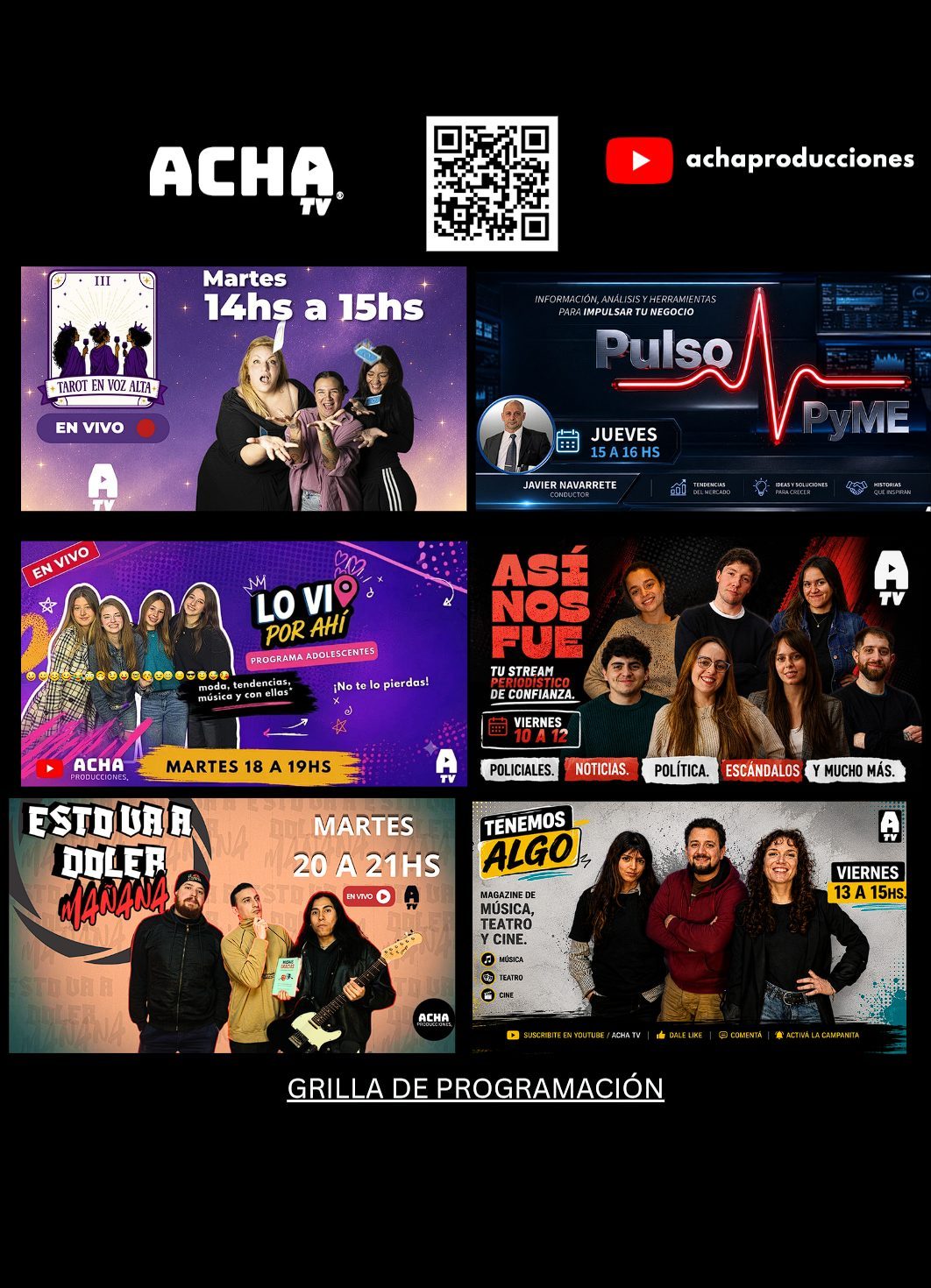 Streaming ACHATV en YouTube